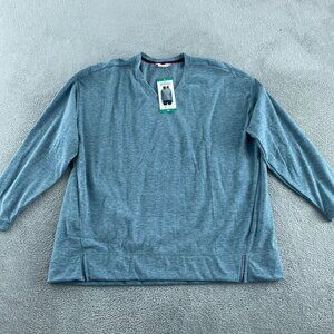 Boston Traders Womens XL Light Blue V-Neck Long Sleeve Top  NWT 4106